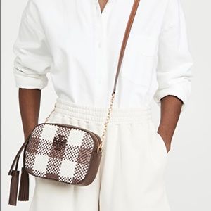 Tory Burch Mcgraw Plaid Camera Bag - like new